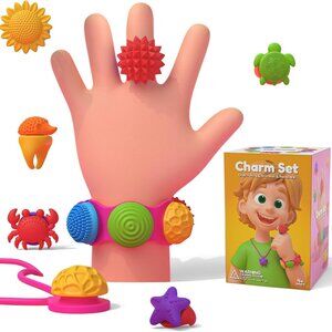 Sensory Wearable Charm Set Toy Rings Necklace Wristbands Multiple Gameplay 1 Set